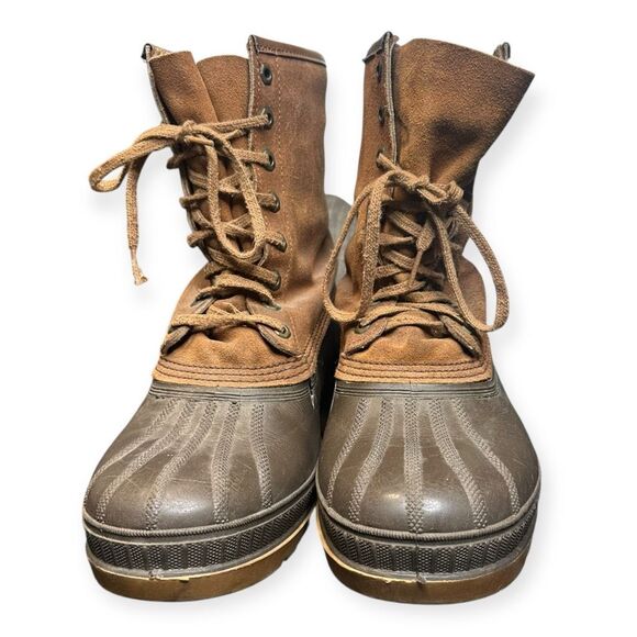 VINTAGE SOREL Men’s Brown Kaufman Ice Pac Winter Snow Boots Size 10 - Picture 2 of 7